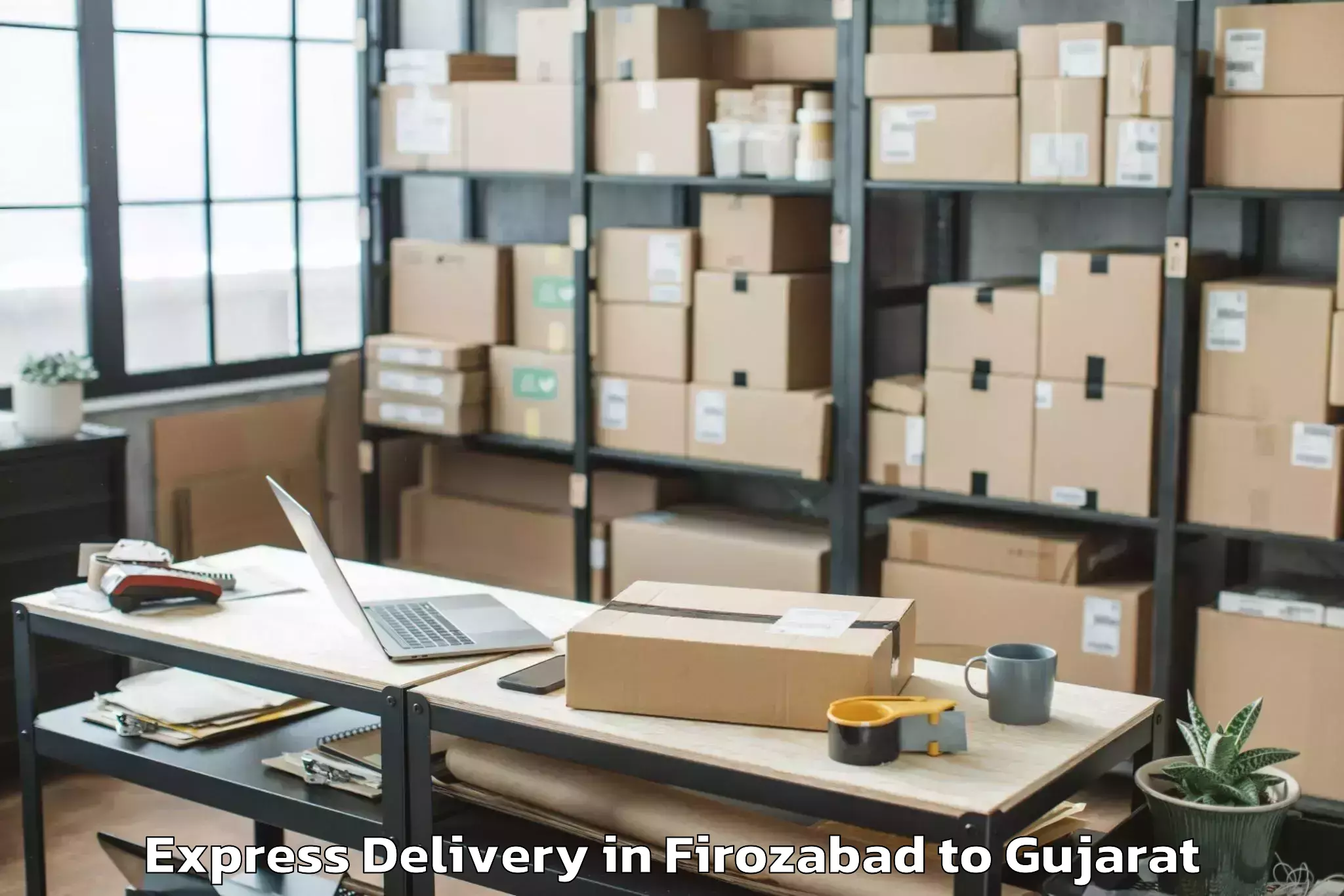 Leading Firozabad to Jambughoda Express Delivery Provider